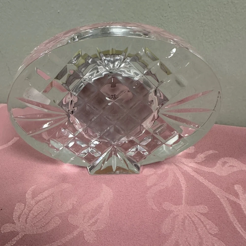 Staiger Quartz Desk Clock Cristal France 24% Lead Crystal West Germany Movement